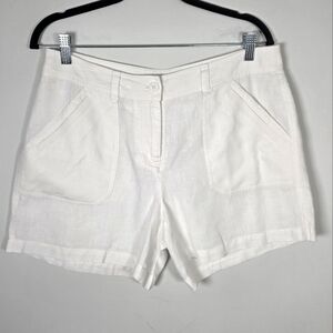 Tommy Bahama Linen Shorts White Size 10